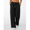 imageTrendy Queen Womens Wide Leg Sweatpants Baggy Drawstring Low Rise Lounge Pants 2025 Fall Joggers with PocketsBlack
