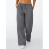 imageTrendy Queen Womens Wide Leg Sweatpants Baggy Drawstring Low Rise Lounge Pants 2025 Fall Joggers with PocketsBlackgrey