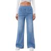 imageTrendy Queen Jeans for Women Wide Leg High Waisted Stretchy Straight Baggy Jeans Fashion Denim Fall Pants 2025Light Blue