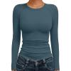 imageTrendy Queen Womens Long Sleeve Shirts Crop Tops Basic Workout Tees Going Out for Teen GirlsHazeblue