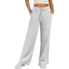 imageTrendy Queen Womens Wide Leg Sweatpants Baggy Drawstring Low Rise Lounge Pants 2025 Fall Joggers with PocketsGrey