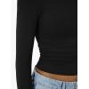 imageTrendy Queen Womens Long Sleeve Shirts Crop Tops Fall Fashion 2025 Going Out Basic Winter ClothesBlack