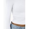 imageTrendy Queen Womens Long Sleeve Shirts Crop Tops Fall Fashion 2025 Going Out Basic Winter ClothesWhite