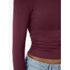 imageTrendy Queen Womens Long Sleeve Shirts Crop Tops Fall Fashion 2025 Going Out Basic Winter ClothesWinered
