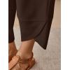 imageTrendy Queen Womens Wide Leg Pants Summer Capri Palazzo Harem Casual Barrel Sweatpants Baggy Slacks with PocketsBrown