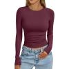 imageTrendy Queen Womens Long Sleeve Shirts Crop Tops Fall Fashion 2025 Going Out Basic Winter ClothesWinered