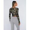 imageTrendy Queen Womens Long Sleeve Shirts Crop Tops Fall Fashion 2025 Square Neck Going Out Basics Tees Y2k ClothesCamoblack