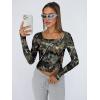 imageTrendy Queen Womens Long Sleeve Shirts Crop Tops Fall Fashion 2025 Square Neck Going Out Basics Tees Y2k ClothesCamoblack