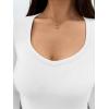 imageTrendy Queen Womens Long Sleeve Shirts V Neck Ribbed Knit Fall TopsWhite