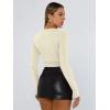 imageTrendy Queen Womens Long Sleeve T Shirts Fall Fashion 2025 Basic Crop Tops Going Out Outfits Y2k ClothesApricot
