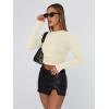 imageTrendy Queen Womens Long Sleeve T Shirts Fall Fashion 2025 Basic Crop Tops Going Out Outfits Y2k ClothesApricot