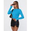 imageTrendy Queen Womens Long Sleeve T Shirts Fall Fashion 2025 Basic Crop Tops Going Out Outfits Y2k ClothesBlue
