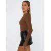 imageTrendy Queen Womens Long Sleeve T Shirts Fall Fashion 2025 Basic Crop Tops Going Out Outfits Y2k ClothesBrown