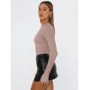 imageTrendy Queen Womens Long Sleeve T Shirts Fall Fashion 2025 Basic Crop Tops Going Out Outfits Y2k ClothesLatte