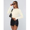 imageTrendy Queen Womens Long Sleeve T Shirts Fall Fashion 2025 Basic Crop Tops Going Out Outfits Y2k ClothesLight Apricot