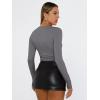 imageTrendy Queen Womens Long Sleeve T Shirts Fall Fashion 2025 Basic Crop Tops Going Out Outfits Y2k ClothesLight Gray