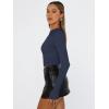 imageTrendy Queen Womens Long Sleeve T Shirts Fall Fashion 2025 Basic Crop Tops Going Out Outfits Y2k ClothesNavy