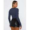 imageTrendy Queen Womens Long Sleeve T Shirts Fall Fashion 2025 Basic Crop Tops Going Out Outfits Y2k ClothesNavy