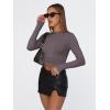 imageTrendy Queen Womens Long Sleeve T Shirts Fall Fashion 2025 Basic Crop Tops Going Out Outfits Y2k ClothesNutmeg