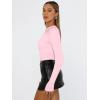 imageTrendy Queen Womens Long Sleeve T Shirts Fall Fashion 2025 Basic Crop Tops Going Out Outfits Y2k ClothesPink