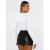 imageTrendy Queen Womens Long Sleeve T Shirts Fall Fashion 2025 Basic Crop Tops Going Out Outfits Y2k ClothesWhite