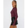 imageTrendy Queen Womens Long Sleeve T Shirts Fall Fashion 2025 Basic Crop Tops Going Out Outfits Y2k ClothesWine Red