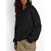 imageTrendy Queen Fleece Sherpa Lined Sweatshirts for Women 2025 Fall Fashion Winter Crewneck Pullover Hoodies Outfits ClothesBlack