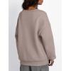 imageTrendy Queen Fleece Sherpa Lined Sweatshirts for Women 2025 Fall Fashion Winter Crewneck Pullover Hoodies Outfits ClothesCoffee Grey