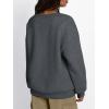 imageTrendy Queen Fleece Sherpa Lined Sweatshirts for Women 2025 Fall Fashion Winter Crewneck Pullover Hoodies Outfits ClothesDark Grey
