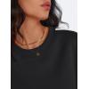 imageTrendy Queen Oversized Sweatshirt for Women Crewneck Fall Fashion Clothes 2025 Striped Sweater y2k Teen Girls OutfitsBlack