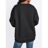imageTrendy Queen Oversized Sweatshirt for Women Crewneck Fall Fashion Clothes 2025 Striped Sweater y2k Teen Girls OutfitsBlack