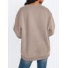 imageTrendy Queen Oversized Sweatshirt for Women Crewneck Fall Fashion Clothes 2025 Striped Sweater y2k Teen Girls OutfitsCoffeegrey