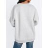 imageTrendy Queen Oversized Sweatshirt for Women Crewneck Fall Fashion Clothes 2025 Striped Sweater y2k Teen Girls OutfitsGrey