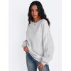 imageTrendy Queen Oversized Sweatshirt for Women Crewneck Fall Fashion Clothes 2025 Striped Sweater y2k Teen Girls OutfitsGrey