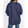 imageTrendy Queen Oversized Sweatshirt for Women Crewneck Fall Fashion Clothes 2025 Striped Sweater y2k Teen Girls OutfitsNavyblue