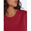 imageTrendy Queen Oversized Sweatshirt for Women Crewneck Fall Fashion Clothes 2025 Striped Sweater y2k Teen Girls OutfitsRed