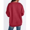 imageTrendy Queen Oversized Sweatshirt for Women Crewneck Fall Fashion Clothes 2025 Striped Sweater y2k Teen Girls OutfitsRed