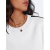imageTrendy Queen Oversized Sweatshirt for Women Crewneck Fall Fashion Clothes 2025 Striped Sweater y2k Teen Girls OutfitsWhite