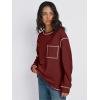 imageTrendy Queen Womens Crewneck Sweatshirts Long Sleeve Shirts Lightweight Sweaters Fall Tops Fashion Outfits 2025Winered
