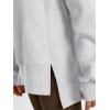 imageTrendy Queen Womens Side Slit Sweatshirts Casual Oversized Crewneck Long Sleeve Pullover Fall Fashion 2025Grey