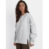 imageTrendy Queen Womens Side Slit Sweatshirts Casual Oversized Crewneck Long Sleeve Pullover Fall Fashion 2025Grey