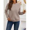 imageTrendy Queen Womens Sweatshirts Crewneck Pullover Hoodies Casual Tops Sweaters Fall Winter Outfits 2025 Comfy Fashion ClothesCoffeegrey