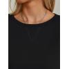 imageTrendy Queen Womens VNotch Lightweight Long Sleeve Sweatshirts Crewneck Fleece Hoodies Fall Fashion 2025 PulloverBlack