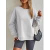 imageTrendy Queen Womens VNotch Lightweight Long Sleeve Sweatshirts Crewneck Fleece Hoodies Fall Fashion 2025 PulloverGrey