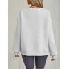 imageTrendy Queen Womens VNotch Lightweight Long Sleeve Sweatshirts Crewneck Fleece Hoodies Fall Fashion 2025 PulloverGrey