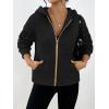 imageTrendy Queen Womens Zip Up Hoodies Fall Fashion Sweatshirt 2025 Clothes Y2K Cropped Jackets Cute Winter OutfitsBlack