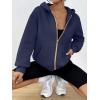 imageTrendy Queen Womens Zip Up Hoodies Fall Fashion Sweatshirt 2025 Clothes Y2K Cropped Jackets Cute Winter OutfitsNavy