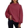 imageTrendy Queen Womens Oversized Sweatshirts Turtleneck Pullover Long Sleeve Hoodies Tops Fall Fashion Outfits 2025 ClothesWine