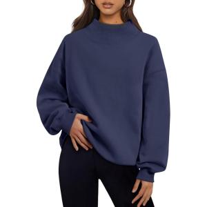 imageTrendy Queen Womens Oversized Sweatshirts Turtleneck Pullover Long Sleeve Hoodies Tops Fall Fashion Outfits 2025 ClothesNvay