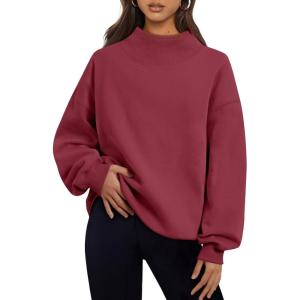 imageTrendy Queen Womens Oversized Sweatshirts Turtleneck Pullover Long Sleeve Hoodies Tops Fall Fashion Outfits 2025 ClothesWine